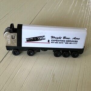 VINTAGE Wright Brothers Aero Semi Truck Lighter  Wheels move Still Works!